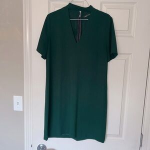 Emerald green Zara woman shirt dress with cut out -medium